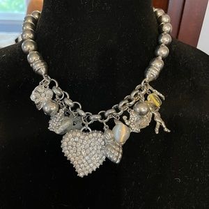 Whimsical silver  Bib necklace